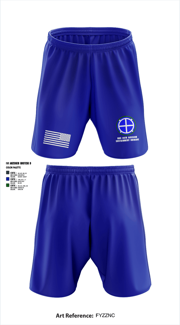 Athletic Shorts With Pockets, HHC 35th Division Sustainment Brigade, National Guard, Teamtime, Team time, sublimation, custom sports apparel, team uniforms, spirit wear, spiritwear, sports uniforms, custom shirts, team store, custom team store, fundraiser sports, apparel fundraiser