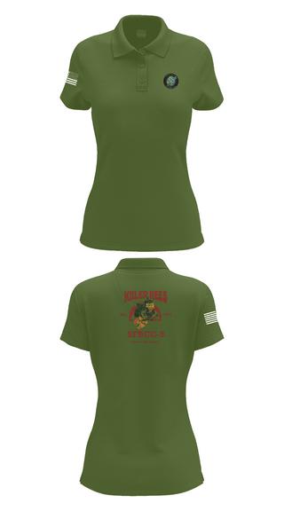 Womens Short Sleeve Performance Polo, 1SFG(A), 3rd BN, BSC, , Teamtime, Team time, sublimation, custom sports apparel, team uniforms, spirit wear, spiritwear, sports uniforms, custom shirts, team store, custom team store, fundraiser sports, apparel fundraiser