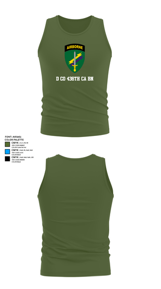Tank Top, D Co 436th CA BN, , Teamtime, Team time, sublimation, custom sports apparel, team uniforms, spirit wear, spiritwear, sports uniforms, custom shirts, team store, custom team store, fundraiser sports, apparel fundraiser