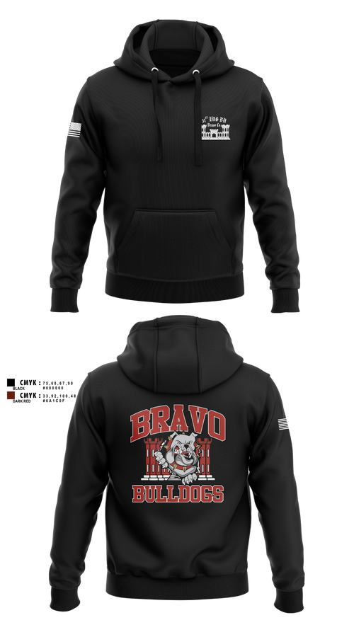 Hoodie, Bravo Company “Bulldogs” 31st Engineer Battalion, , Teamtime, Team time, sublimation, custom sports apparel, team uniforms, spirit wear, spiritwear, sports uniforms, custom shirts, team store, custom team store, fundraiser sports, apparel fundraiser