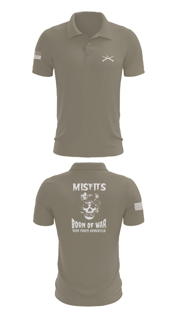 Short Sleeve Performance Polo, 4th platoon misfits, Army, Teamtime, Team time, sublimation, custom sports apparel, team uniforms, spirit wear, spiritwear, sports uniforms, custom shirts, team store, custom team store, fundraiser sports, apparel fundraiser