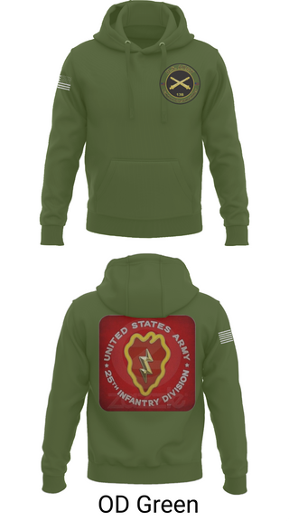 Hoodie, 25th infantry division C-Btry 1/8 FA, , Teamtime, Team time, sublimation, custom sports apparel, team uniforms, spirit wear, spiritwear, sports uniforms, custom shirts, team store, custom team store, fundraiser sports, apparel fundraiser