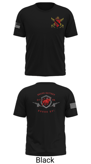 Old School Cotton Feel Shirt, Bravo Battery 3-7 FA, Army, Teamtime, Team time, sublimation, custom sports apparel, team uniforms, spirit wear, spiritwear, sports uniforms, custom shirts, team store, custom team store, fundraiser sports, apparel fundraiser