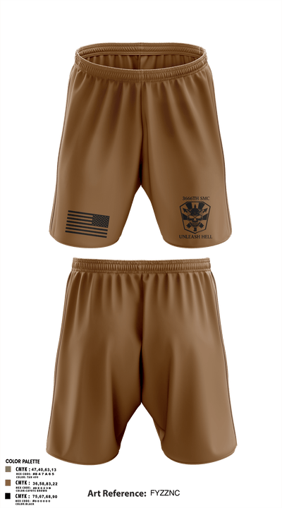 3666 Support Maintenance Company 81340233 Athletic Shorts With Pockets - 2