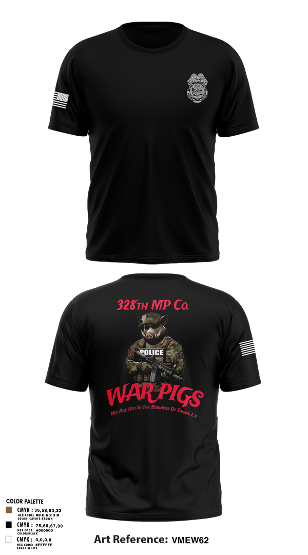 Old School Cotton Feel Shirt, 328th MP Co., , Teamtime, Team time, sublimation, custom sports apparel, team uniforms, spirit wear, spiritwear, sports uniforms, custom shirts, team store, custom team store, fundraiser sports, apparel fundraiser