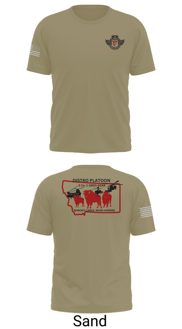 Old School Cotton Feel Shirt, E co. 1-189th, , Teamtime, Team time, sublimation, custom sports apparel, team uniforms, spirit wear, spiritwear, sports uniforms, custom shirts, team store, custom team store, fundraiser sports, apparel fundraiser