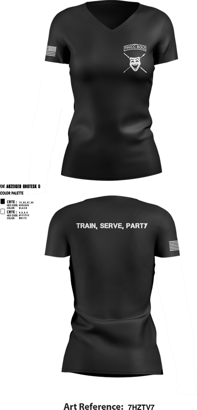 THICC BOIZ 20843626 Women's Short Sleeve V-neck Shirt - 3