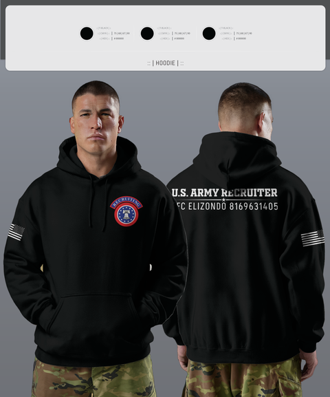 Hoodie, Recruiting, Army, Teamtime, Team time, sublimation, custom sports apparel, team uniforms, spirit wear, spiritwear, sports uniforms, custom shirts, team store, custom team store, fundraiser sports, apparel fundraiser