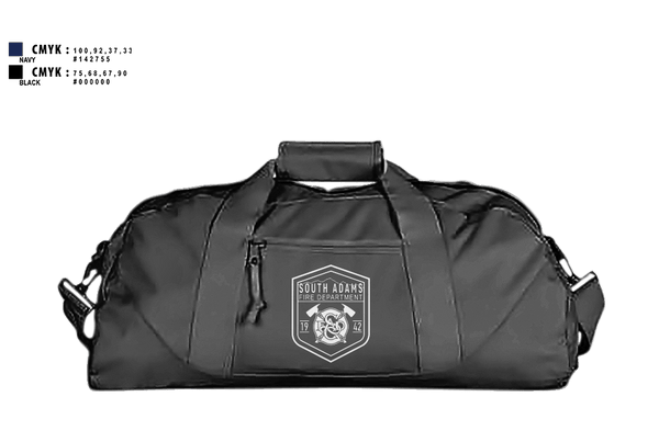 Duffle Bag, South Adams County FD, Fire Department, Teamtime, Team time, sublimation, custom sports apparel, team uniforms, spirit wear, spiritwear, sports uniforms, custom shirts, team store, custom team store, fundraiser sports, apparel fundraiser