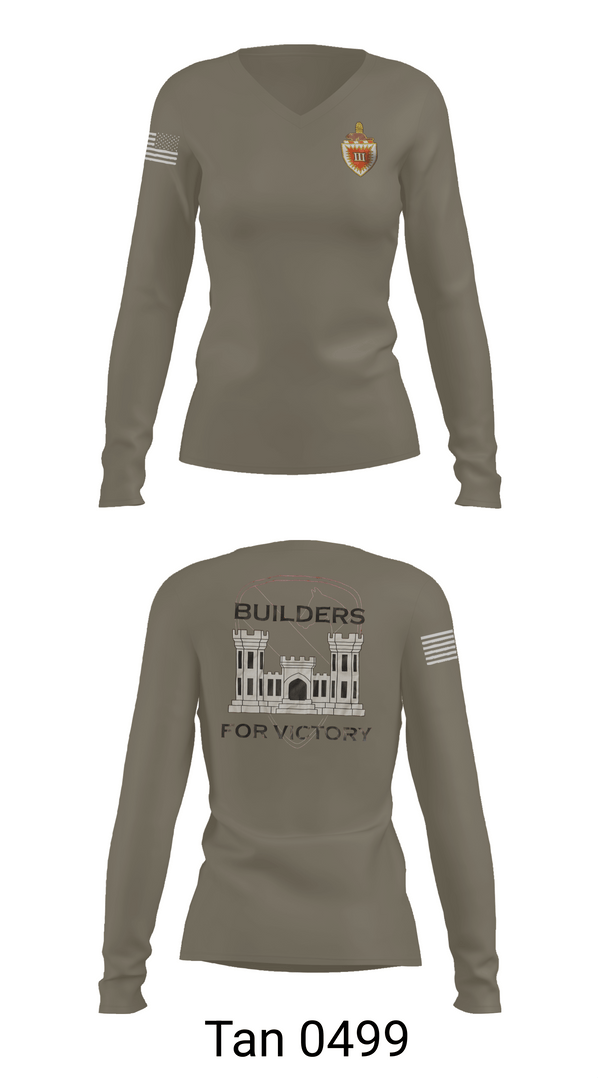 Womens Long Sleeve Vneck Shirt, 3 EN BN, , Teamtime, Team time, sublimation, custom sports apparel, team uniforms, spirit wear, spiritwear, sports uniforms, custom shirts, team store, custom team store, fundraiser sports, apparel fundraiser