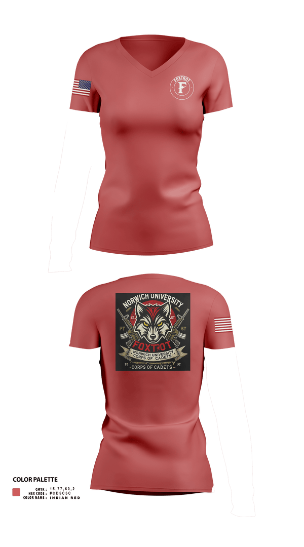 Womens Short Sleeve Vneck Shirt, Foxtrot Company, , Teamtime, Team time, sublimation, custom sports apparel, team uniforms, spirit wear, spiritwear, sports uniforms, custom shirts, team store, custom team store, fundraiser sports, apparel fundraiser