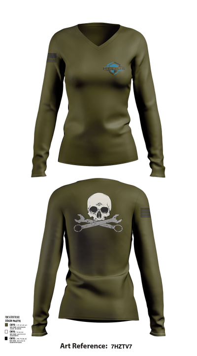 Helius Women's Long Sleeve V-neck Shirt - 8