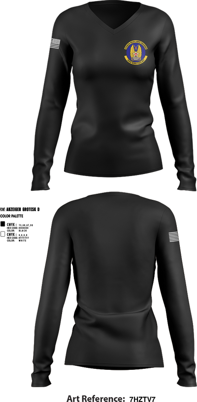 Spencer Brian LaBrie Squadron 3444583 Women's Long Sleeve V-neck Shirt - 3