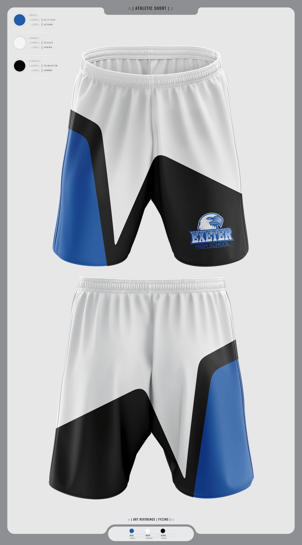 Athletic Shorts With Pockets, Exeter Township Senior High School Field Hockey, Field Hockey, Teamtime, Team time, sublimation, custom sports apparel, team uniforms, spirit wear, spiritwear, sports uniforms, custom shirts, team store, custom team store, fundraiser sports, apparel fundraiser