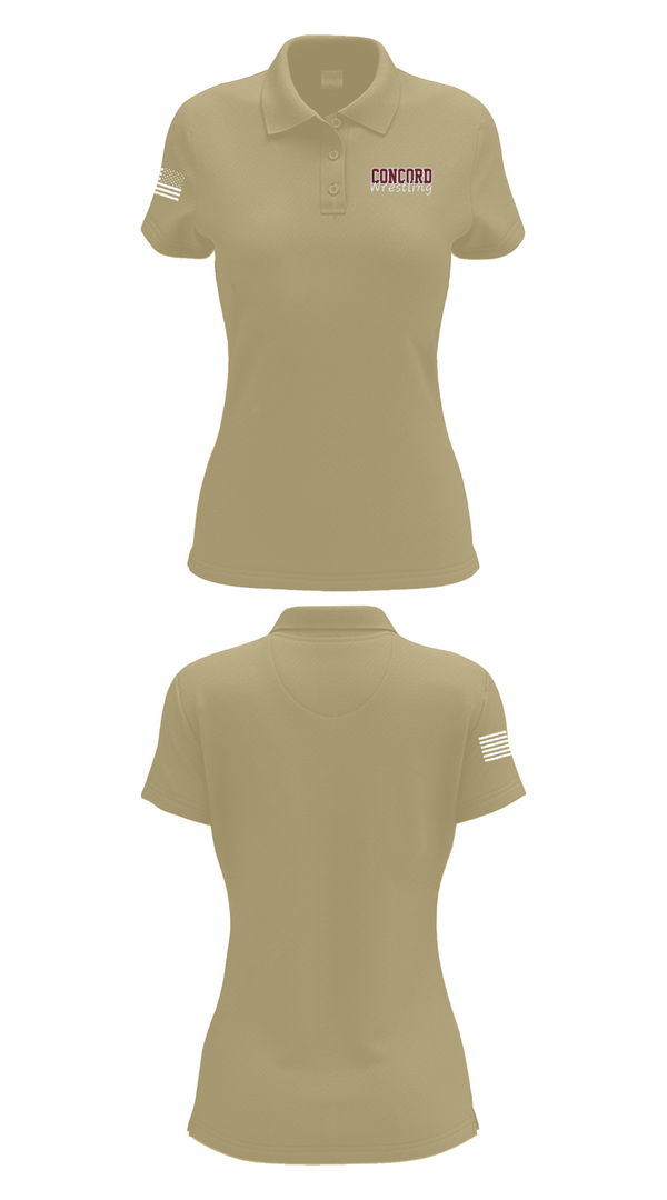 Womens Short Sleeve Performance Polo, Concord Raiders, Wrestling, Teamtime, Team time, sublimation, custom sports apparel, team uniforms, spirit wear, spiritwear, sports uniforms, custom shirts, team store, custom team store, fundraiser sports, apparel fundraiser