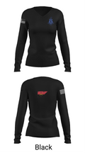 Pershing Rifles Troop L-1 10347059 Women's Long Sleeve V-neck Shirt - 37