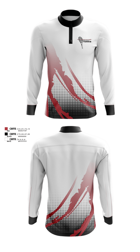 Quarter Zip Jacket, Hauser High School Tennis, Tennis, Teamtime, Team time, sublimation, custom sports apparel, team uniforms, spirit wear, spiritwear, sports uniforms, custom shirts, team store, custom team store, fundraiser sports, apparel fundraiser