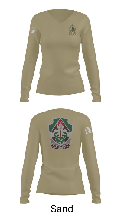 VRA- Fort Eustis Branch 87447712 Women's Long Sleeve V-neck Shirt - 97