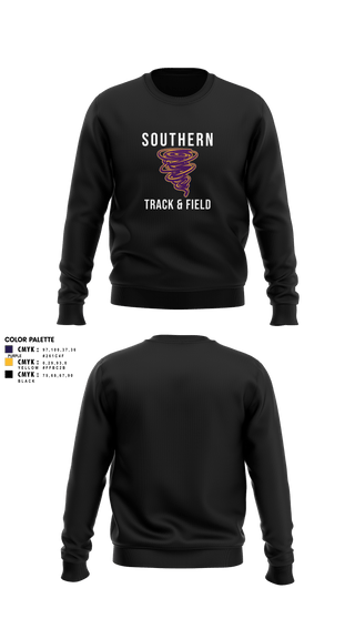 Crew Neck Sweatshirt, Southern Middle School Track and Field, Track & Field, Teamtime, Team time, sublimation, custom sports apparel, team uniforms, spirit wear, spiritwear, sports uniforms, custom shirts, team store, custom team store, fundraiser sports, apparel fundraiser