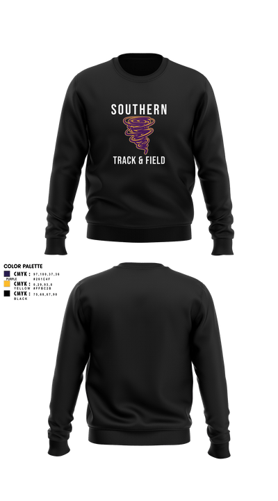 Southern Middle High School Track and Field 54886854 Crew Neck Sweatshirt - 7