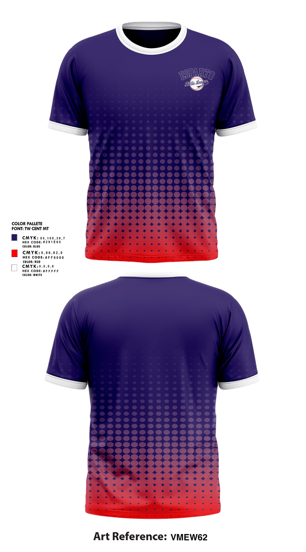 Short Sleeve Performance Shirt, Esparto Little League, Spirit Store, Teamtime, Team time, sublimation, custom sports apparel, team uniforms, spirit wear, spiritwear, sports uniforms, custom shirts, team store, custom team store, fundraiser sports, apparel fundraiser