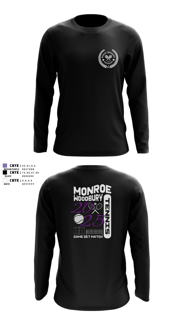 Long Sleeve Performance Shirt, Monroe Woodbury, Tennis, Teamtime, Team time, sublimation, custom sports apparel, team uniforms, spirit wear, spiritwear, sports uniforms, custom shirts, team store, custom team store, fundraiser sports, apparel fundraiser