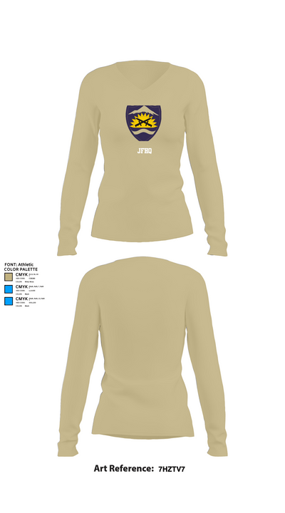 JFHQ 89177738 Women's Long Sleeve V-neck Shirt - 82