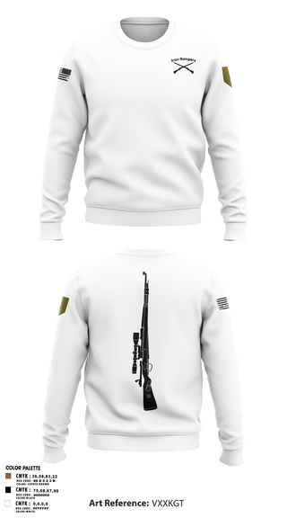 Crew Neck Sweatshirt, Iron Rangers, Army, Teamtime, Team time, sublimation, custom sports apparel, team uniforms, spirit wear, spiritwear, sports uniforms, custom shirts, team store, custom team store, fundraiser sports, apparel fundraiser