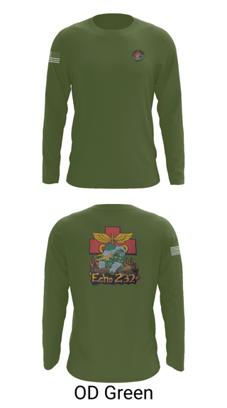 Long Sleeve Performance Shirt, Echo Company 232nd battalion, Army, Teamtime, Team time, sublimation, custom sports apparel, team uniforms, spirit wear, spiritwear, sports uniforms, custom shirts, team store, custom team store, fundraiser sports, apparel fundraiser