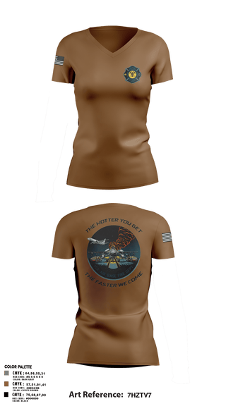 Womens Short Sleeve Vneck Shirt, ISA Air base Fire Dept., Fire Department, Teamtime, Team time, sublimation, custom sports apparel, team uniforms, spirit wear, spiritwear, sports uniforms, custom shirts, team store, custom team store, fundraiser sports, apparel fundraiser