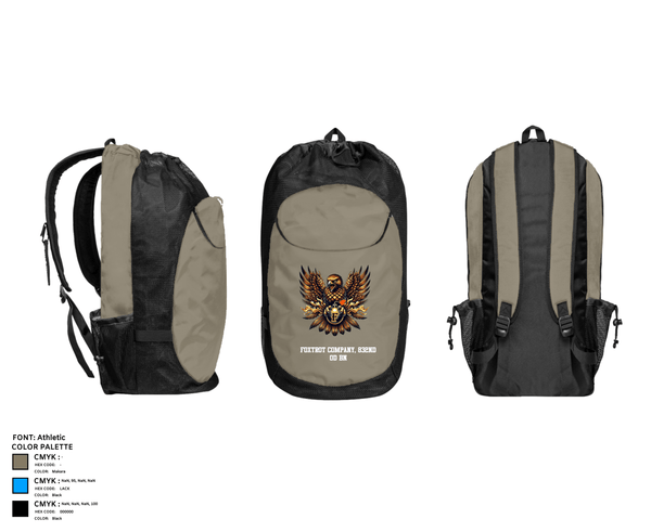 Gear Bag, Foxtrot Company, 832nd OD BN, Army, Teamtime, Team time, sublimation, custom sports apparel, team uniforms, spirit wear, spiritwear, sports uniforms, custom shirts, team store, custom team store, fundraiser sports, apparel fundraiser
