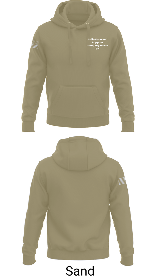 Hoodie, India Forward Support Company 1-16IN BN, Army, Teamtime, Team time, sublimation, custom sports apparel, team uniforms, spirit wear, spiritwear, sports uniforms, custom shirts, team store, custom team store, fundraiser sports, apparel fundraiser