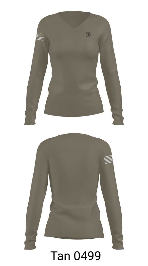 Womens Long Sleeve Vneck Shirt, Westbrook Police, , Teamtime, Team time, sublimation, custom sports apparel, team uniforms, spirit wear, spiritwear, sports uniforms, custom shirts, team store, custom team store, fundraiser sports, apparel fundraiser