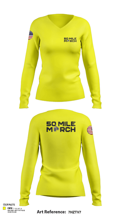 50 Mile March 87874734 Women's Long Sleeve V-neck Shirt - 4 (2)