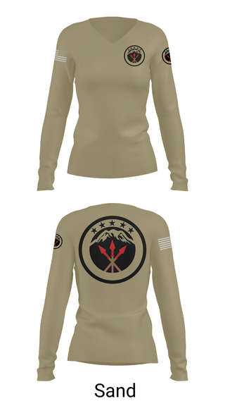Womens Long Sleeve Vneck Shirt, 593rd esc, , Teamtime, Team time, sublimation, custom sports apparel, team uniforms, spirit wear, spiritwear, sports uniforms, custom shirts, team store, custom team store, fundraiser sports, apparel fundraiser