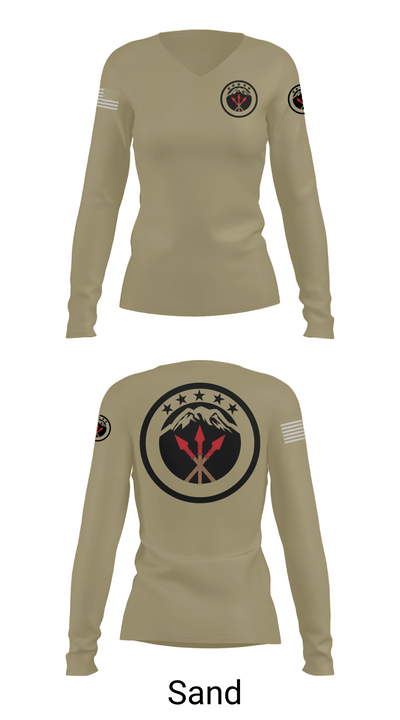 593rd esc 84588432 Women's Long Sleeve V-neck Shirt - 97