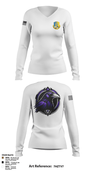 Womens Long Sleeve Vneck Shirt, 319th IEW, , Teamtime, Team time, sublimation, custom sports apparel, team uniforms, spirit wear, spiritwear, sports uniforms, custom shirts, team store, custom team store, fundraiser sports, apparel fundraiser