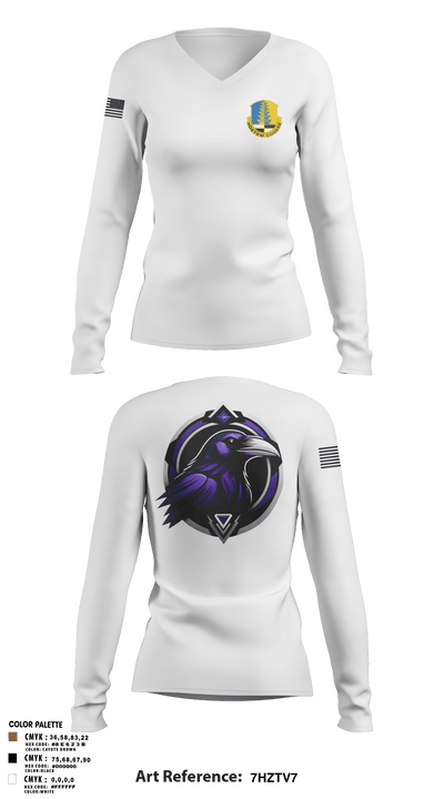 319th IEW Women's Long Sleeve V-neck Shirt - 2