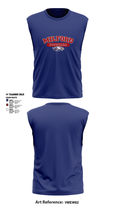 Milford Eagles Pop Warner Football and Cheer 85500081 Tank Top - 1 (2)
