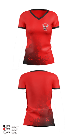 Womens Short Sleeve Vneck Shirt, Chillicothe Hornets Tennis, Tennis, Teamtime, Team time, sublimation, custom sports apparel, team uniforms, spirit wear, spiritwear, sports uniforms, custom shirts, team store, custom team store, fundraiser sports, apparel fundraiser