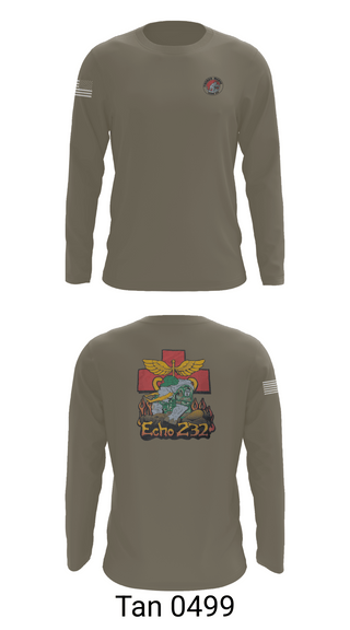 Long Sleeve Performance Shirt, Echo Company 232nd battalion, Army, Teamtime, Team time, sublimation, custom sports apparel, team uniforms, spirit wear, spiritwear, sports uniforms, custom shirts, team store, custom team store, fundraiser sports, apparel fundraiser