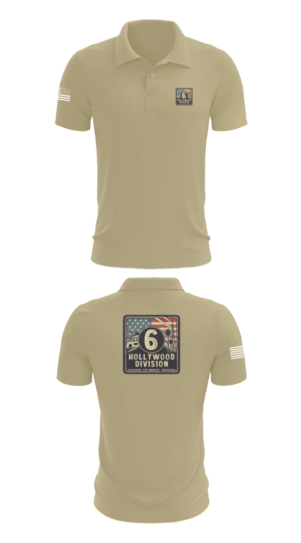 Short Sleeve Performance Polo, Hollywood Division, Police, Teamtime, Team time, sublimation, custom sports apparel, team uniforms, spirit wear, spiritwear, sports uniforms, custom shirts, team store, custom team store, fundraiser sports, apparel fundraiser