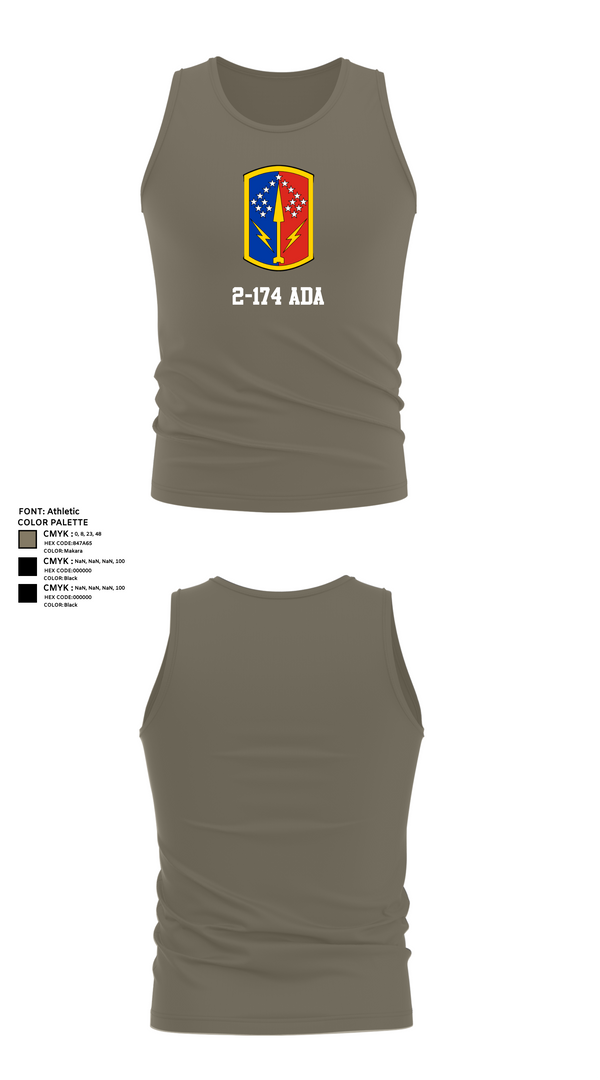 Tank Top, 2-174 ADA, Army, Teamtime, Team time, sublimation, custom sports apparel, team uniforms, spirit wear, spiritwear, sports uniforms, custom shirts, team store, custom team store, fundraiser sports, apparel fundraiser