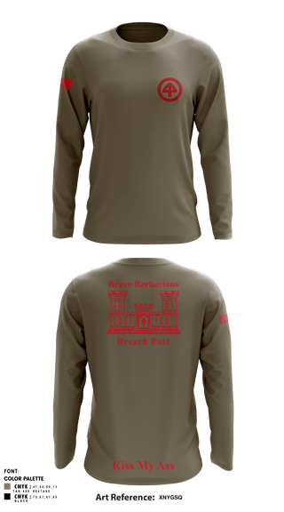 Long Sleeve Performance Shirt, B 104th, National Guard, Teamtime, Team time, sublimation, custom sports apparel, team uniforms, spirit wear, spiritwear, sports uniforms, custom shirts, team store, custom team store, fundraiser sports, apparel fundraiser