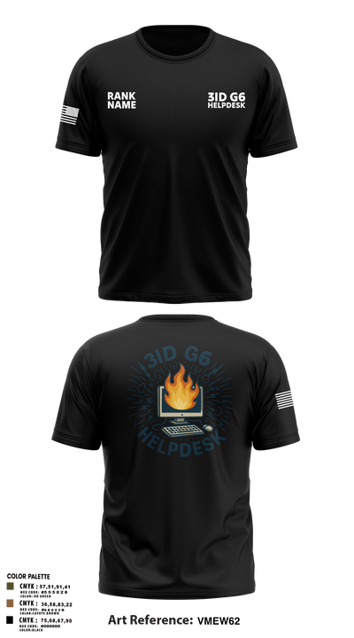 3ID G6 Helpdesk 95393067 Short Sleeve Performance Shirt - 107