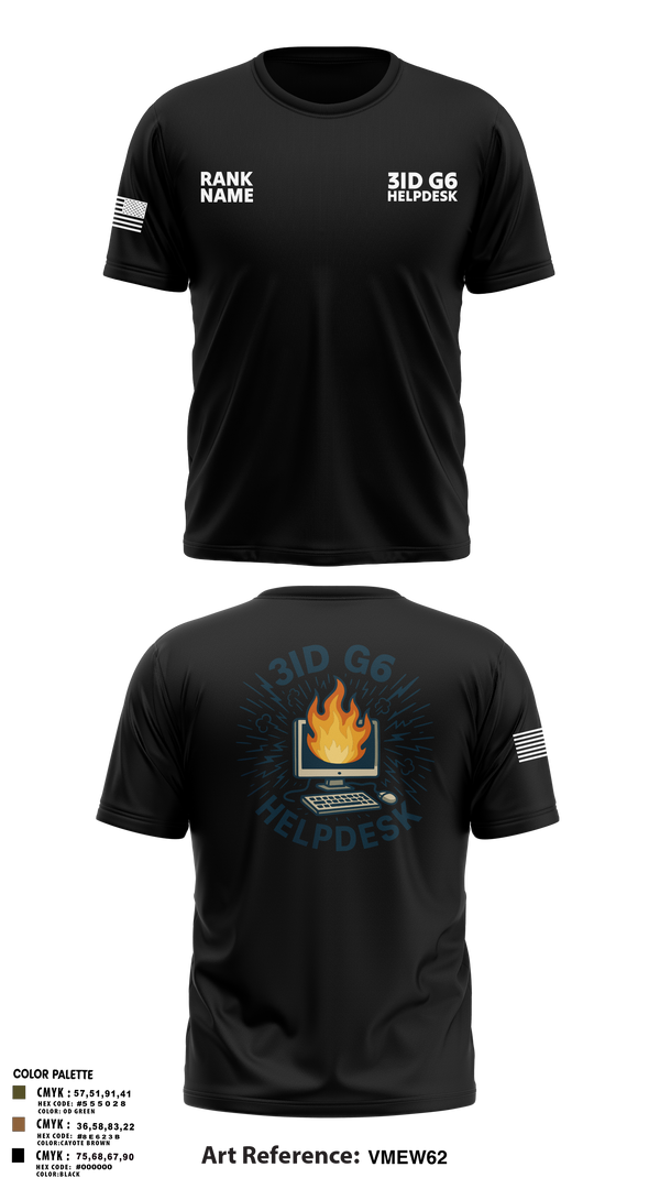 Short Sleeve Performance Shirt, 3ID G6 Helpdesk, , Teamtime, Team time, sublimation, custom sports apparel, team uniforms, spirit wear, spiritwear, sports uniforms, custom shirts, team store, custom team store, fundraiser sports, apparel fundraiser