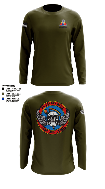 A Co, 2-13th Aviation Regiment 86069312 Long Sleeve Performance Shirt 14