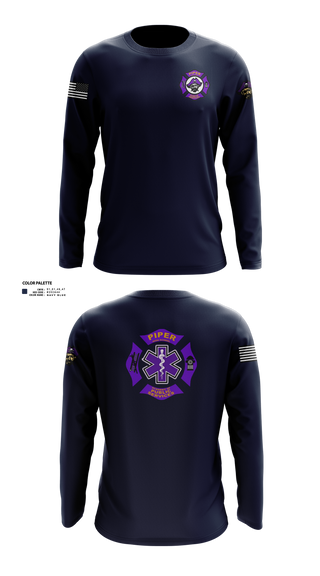 Long Sleeve Performance Shirt, Piper High School Public Services Academy, Fire Department, Teamtime, Team time, sublimation, custom sports apparel, team uniforms, spirit wear, spiritwear, sports uniforms, custom shirts, team store, custom team store, fundraiser sports, apparel fundraiser