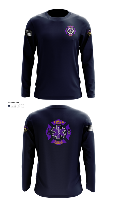 Piper High School Public Services Academy 74445509 Long Sleeve Performance Shirt 1