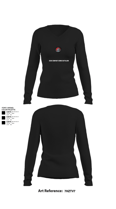 Echo Company 232nd battalion 37509624 Women's Long Sleeve V-neck Shirt - 22